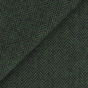 PINE GREEN AND BLACK HERRINGBONE