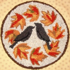 Autumn Crow Muted Rug Punch